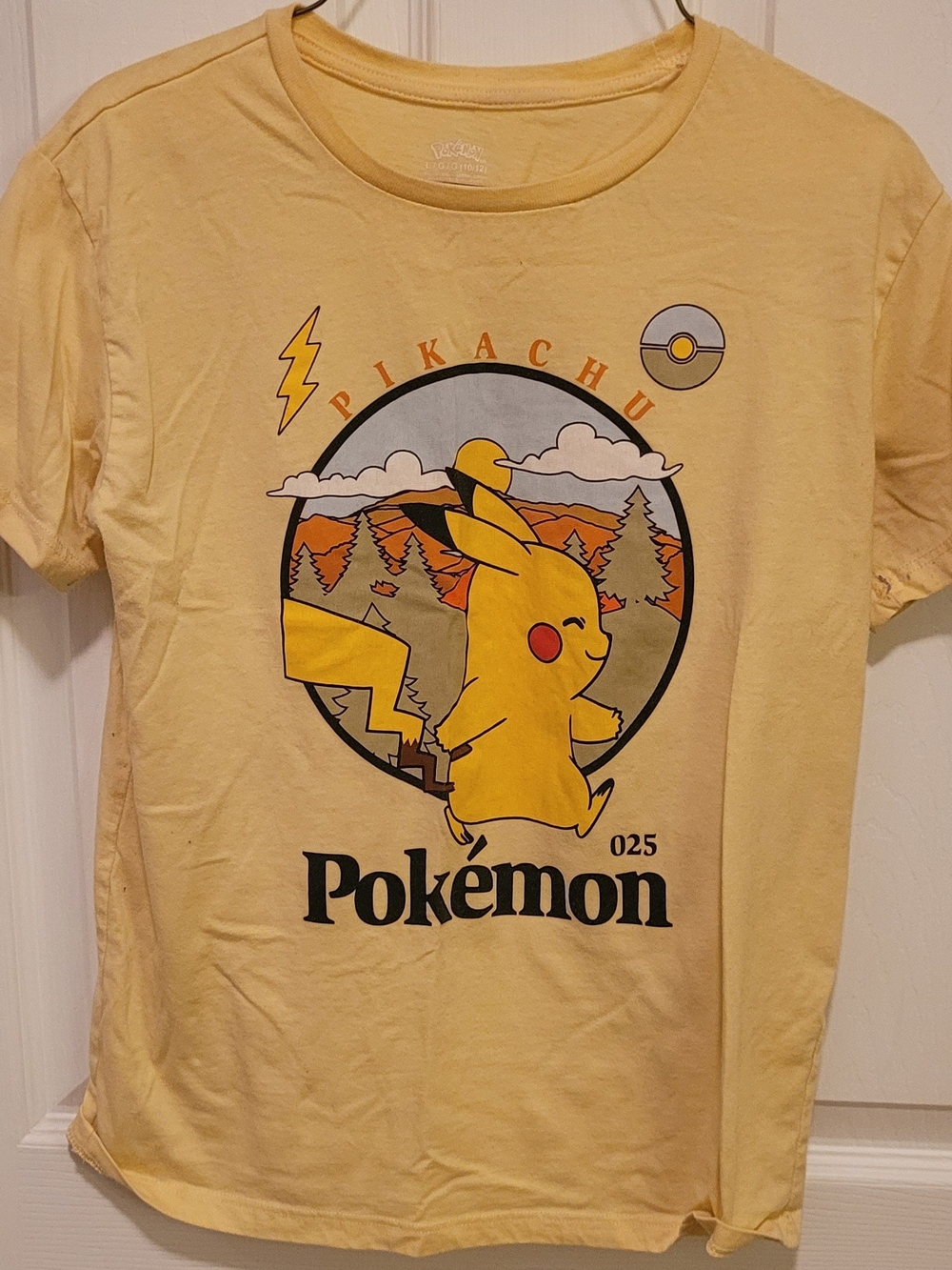 Pokemon Yellow Pikachu Tee - Yellow, Black, Red L